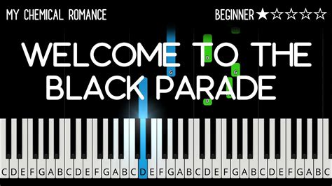 My Chemical Romance Welcome To The Black Parade EASY Piano Tutorial