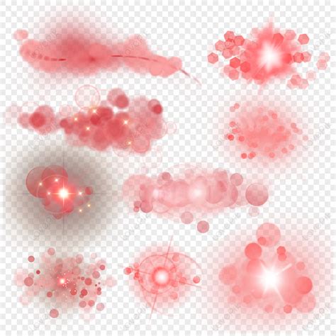 Abstract Red Bokeh Light Effect Combination Light Spot Combinations PNG