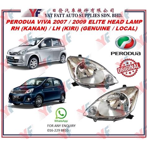 Perodua Viva Elite Head Lamp Rh Kanan Lh Kiri