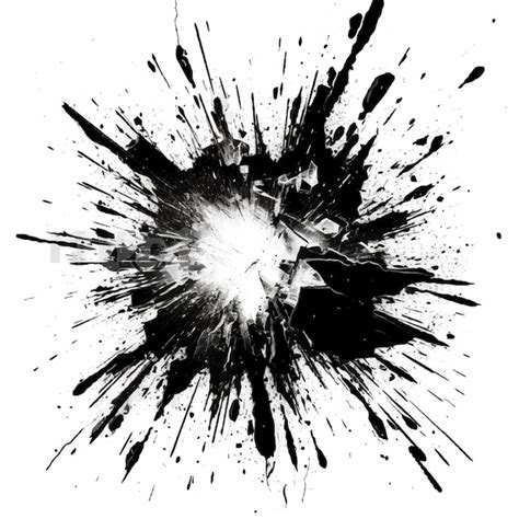 Premium Ai Image A Close Up Of A Black And White Picture Of A Burst
