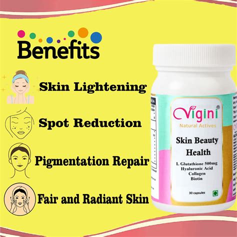 Vigini Natural Glutathione Mg Biotin Hyaluronic Acid Collagen