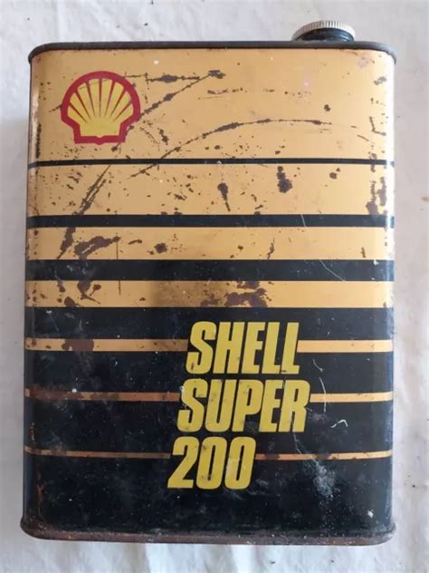 Ancien Bidon D Huile Vide Shell Super Motor Oil Litres D Co