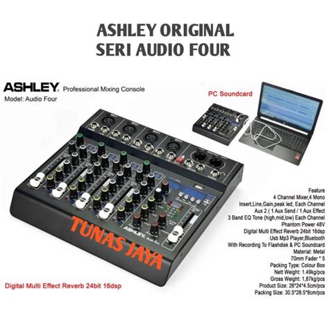 Jual MIXER ASHLEY AUDIO FOUR MIXER 4 CHANNEL ASHLEY AUDIO FOUR USB