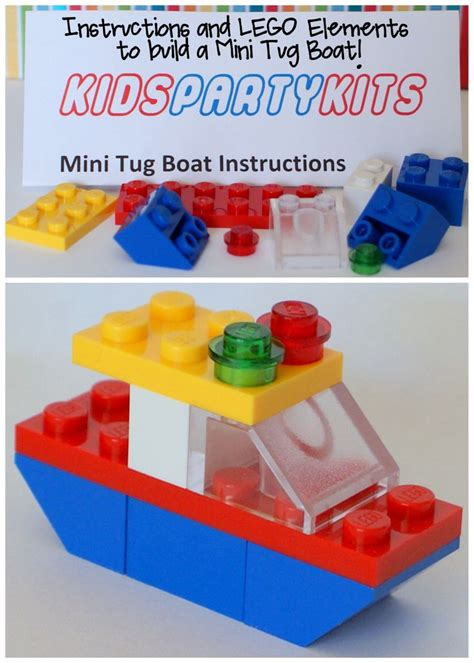 The Instructions For How To Build A Lego Boat With Mini Blocks And