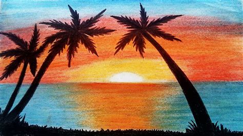 How To Draw Sunset Scenery Step By Step In This Video I Will Show You