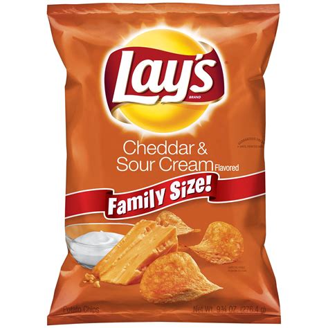 Lay S Cheddar Sour Cream Flavored Potato Chips Oz Walmart