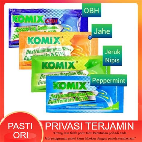 Jual Komix Sachet Komix Sirup Obat Batuk Komix Jahe Jeruknipis