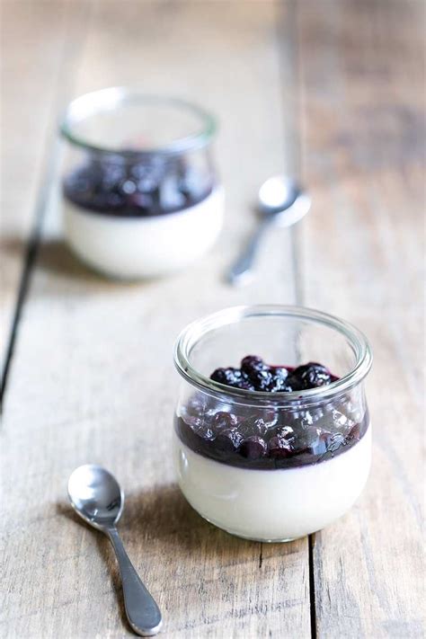 Buttermilk Panna Cotta With Blueberry Compote Recipe Panna Cotta