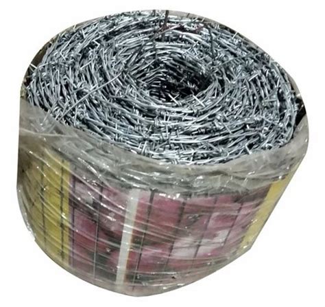 Powder Coated Silver Gi Barbed Wire Wire Diameter Mm At Rs Kg