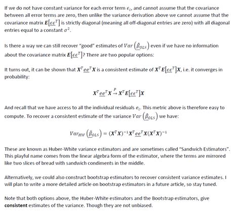 Ols Regression Gauss Markov Blue And Understanding The Math By Andrew Rothman Towards