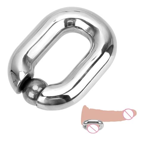 Stainless Steel Penis Rings Male Heavy Duty Ball Scrotum Stretcher