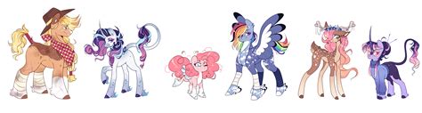 Mane 6 Redesign By Xpurplepiex On Deviantart