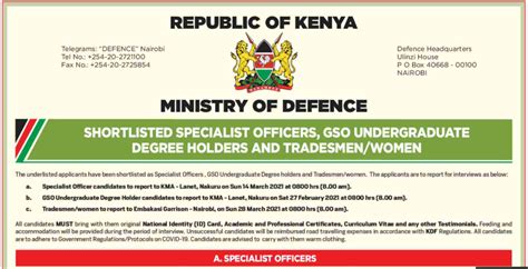 KDF Recruitment 2024 2025 Application Form Portal Recruitment Form