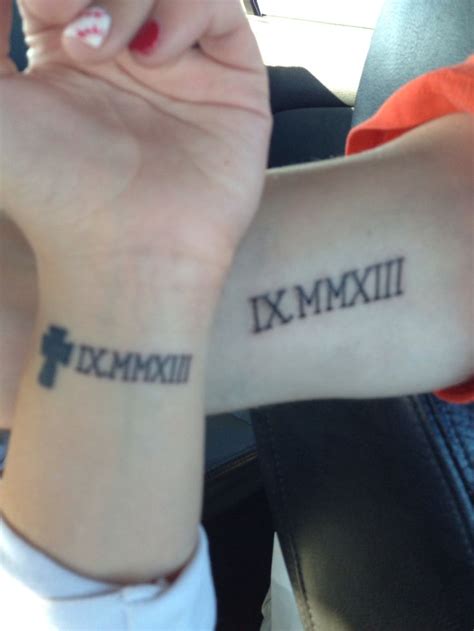 Matching Roman Numeral Tattoo My Husband And I Got Our Wedding Date