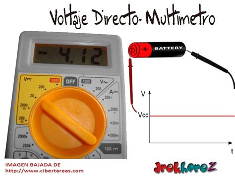 Voltaje Directo Multimetro Digital Electrónica Cibertareas