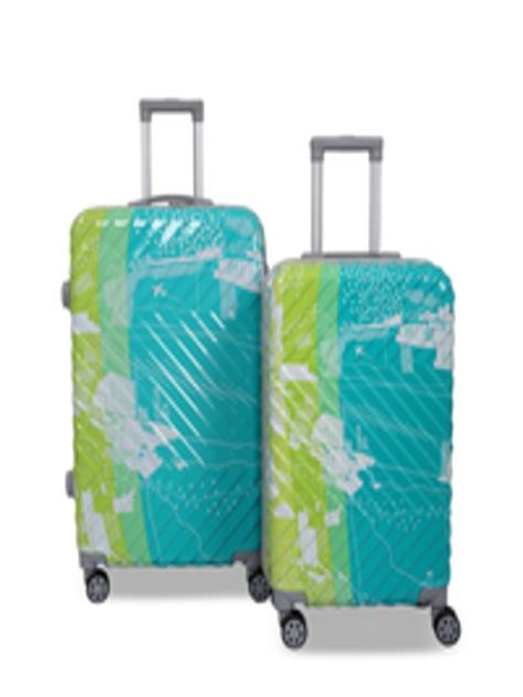 Buy Polo Class Women Pack Of 2 Printed Polycarbonate Trolley Bag