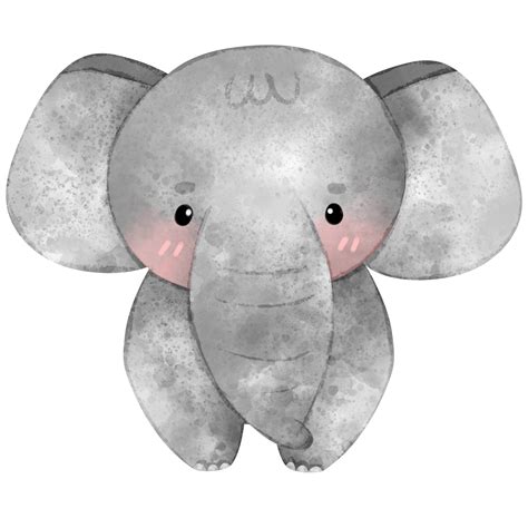 Cute Baby Elephant Watercolor Style Animal Elephant 41646066 Png