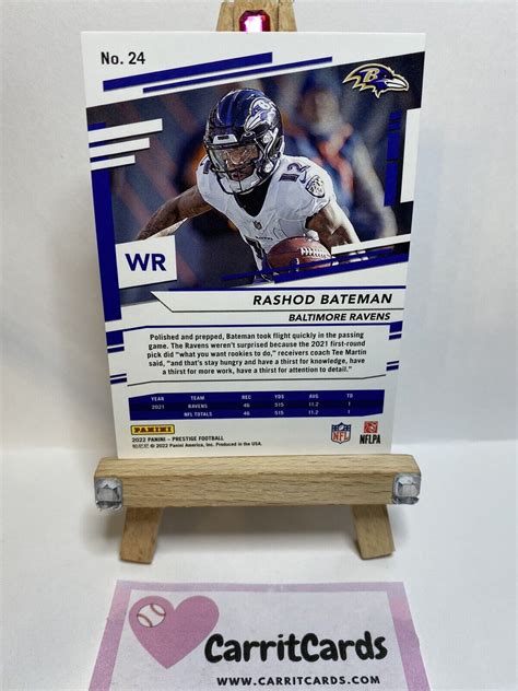 Rashod Bateman Panini Prestige Xtra Points Blue Baltimore