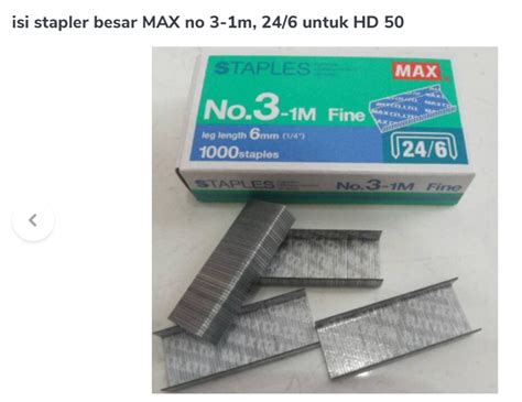 Isi Stapler Besar MAX No 3 1m 24 6 Untuk HD 50 SIPLah