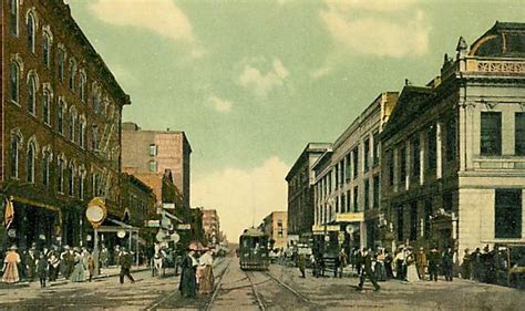 Retro Iowa Fourth Street In Sioux City Iowa Circa 1900 Sioux City