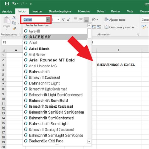 FORMATO DE FUENTES EN EXCEL EXCELFULL