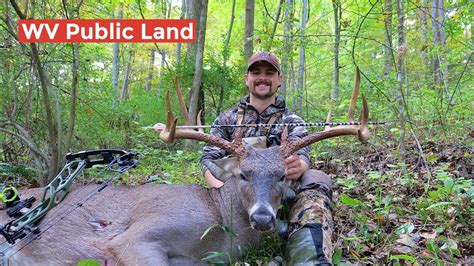 Wide West Virginia Public Land 12pt Whitetail Double Lunged Buck Goes