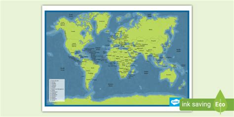 World Map Poster Primary Resources Teacher Made Twinkl