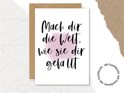 Mach dir Welt wie sie dir gefällt MB HANDMADE