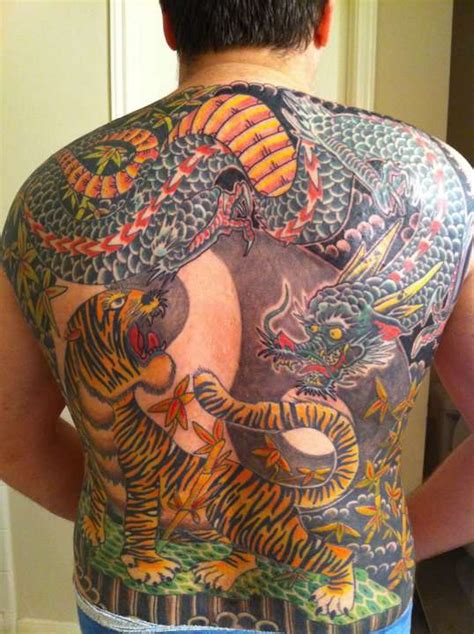 Yin Yang Dragon Tiger Tattoos