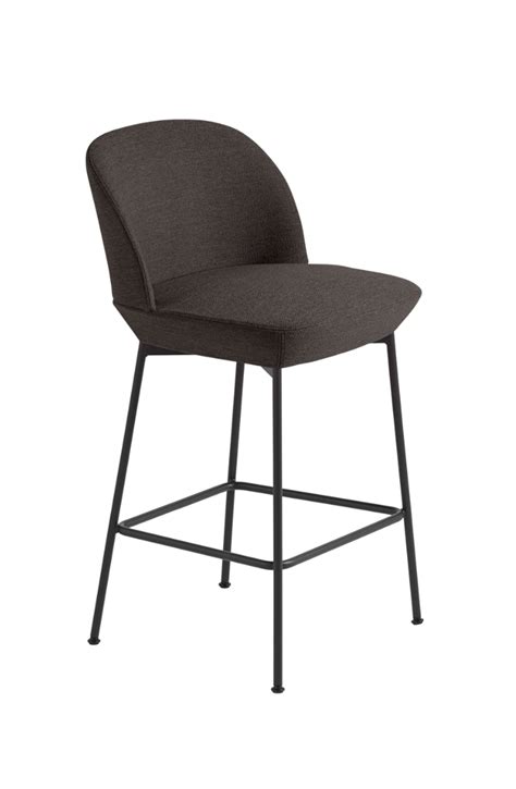 Muuto Oslo Counter Chair Bar Stool Ocean 50 Anthracite