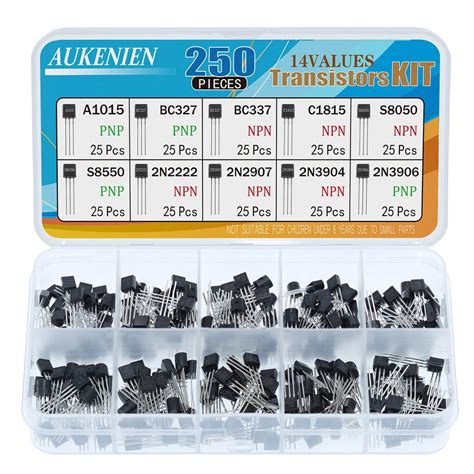 Aukenien Bjt Transistor Transistoren Assortment Kit Values Pcs