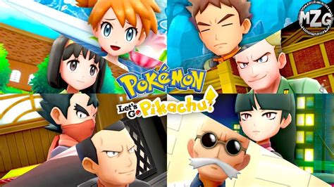 All Gym Leaders In Pokemon Let S Go Pokemon Let S Go Pikachu Eevee