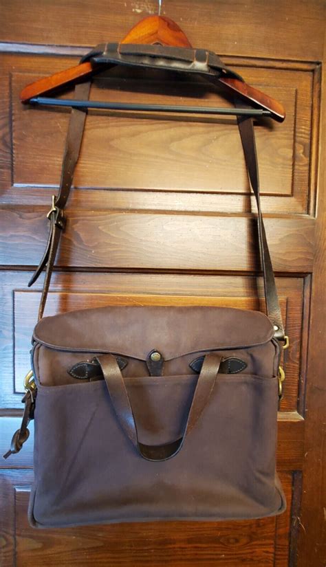 Euc Filson Rugged Twill Original Briefcase Brown Gem