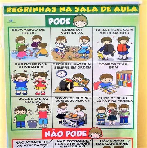 Banner Regrinhas Da Sala De Aula Pode Não Pode Mercado Livre