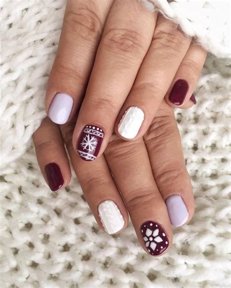 Nageldesign F R Den Winter Knit Nails Als Aktueller Nagellack Trend