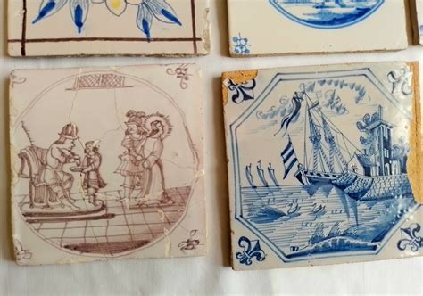 Th Century Dutch And English Delft Tiles Etsy