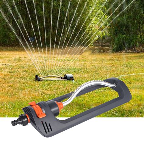 Pebbuoy Lawn Sprinkler Metal Oscillating Sprinkler Garden Hose