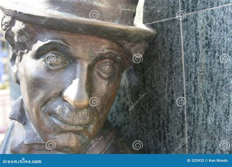 Charlie Chaplin statue stock photo. Image of metal, outdoors - 325932