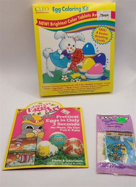 Vintage Paas Easter Egg Coloring Kits~lot Of 3~new Sealed Ebay