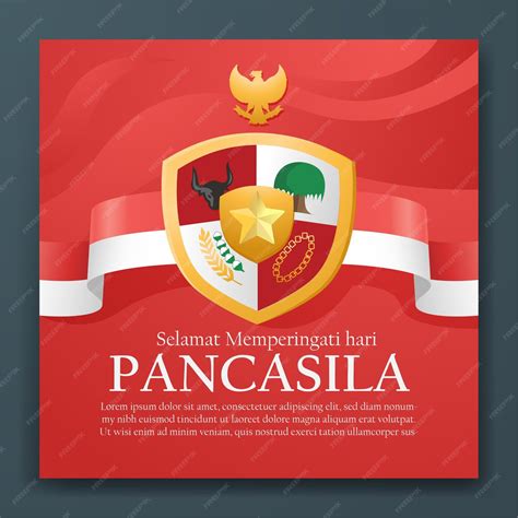 premium vector selamat hari pancasila means happy pancasila day
