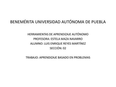 PPT BENEMÉRITA UNIVERSIDAD AUTÓNOMA DE PUEBLA PowerPoint Presentation