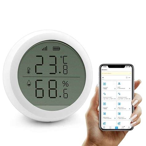 Tuya Sensore di Temperatura e Umidità Smart Wifi Funziona Alexa Google