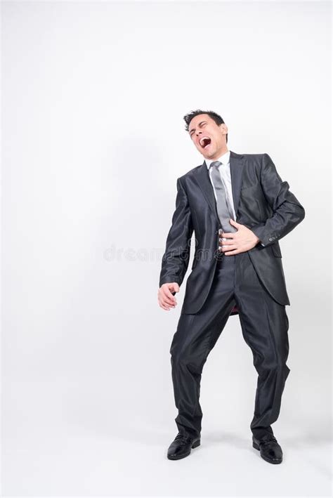 Laughing man in suit stock photo. Image of joke, professional - 178601064