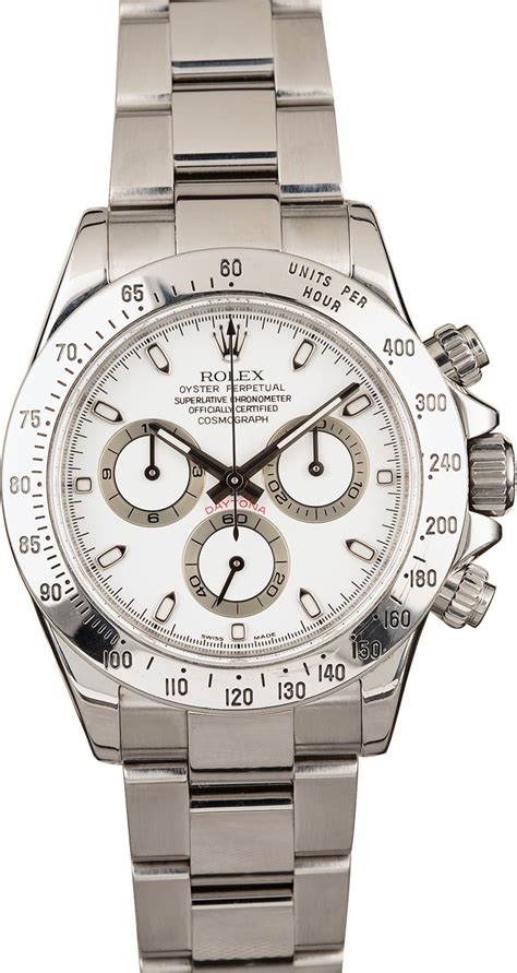 Rolex Daytona White Dial 116520 at Bob's Watches for $10395.00