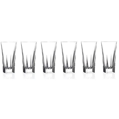 Lorenzo Import 239840 Rcr Fusion Crystal Highball Glass Set Of 6