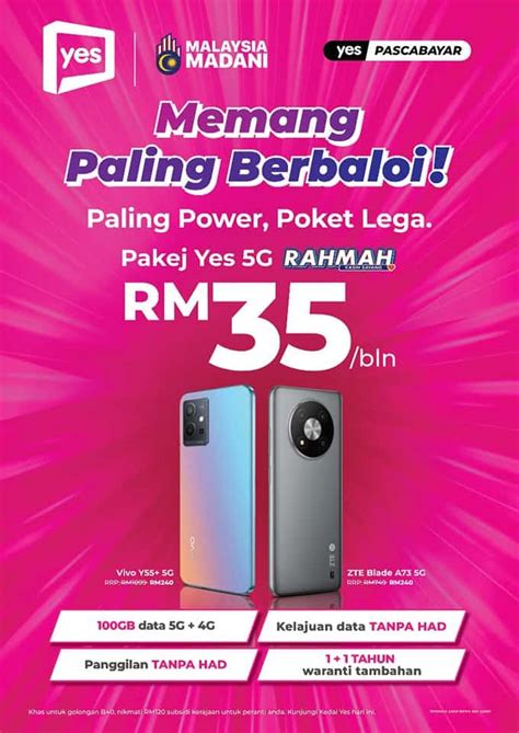 Pakej 5G Rahmah 2023 Celcom DiGi Maxis Umobile Yes Unifi