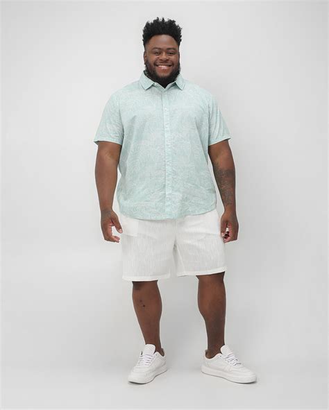 Riachuelo Bermuda Plus Size Masculina De Linho Branca ALLMAN By