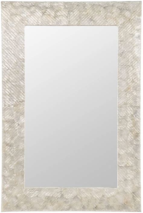 Amazon Capiz Seashell Mosaic Rectangular Decorative Wall Mirror