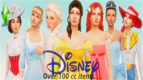 Sims 4 Disney Cc Haul Maxis Match I Over 100 Magical Items I Rebeccas Creations Youtube