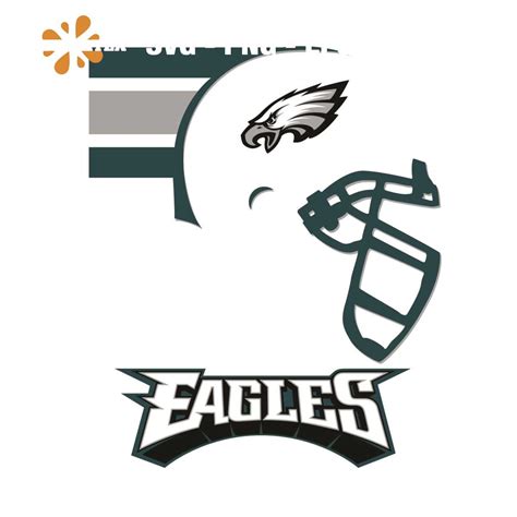 Philadelphia Eagles Helmet Svg, Sport Svg, Helmet Svg, Strip - Inspire ...